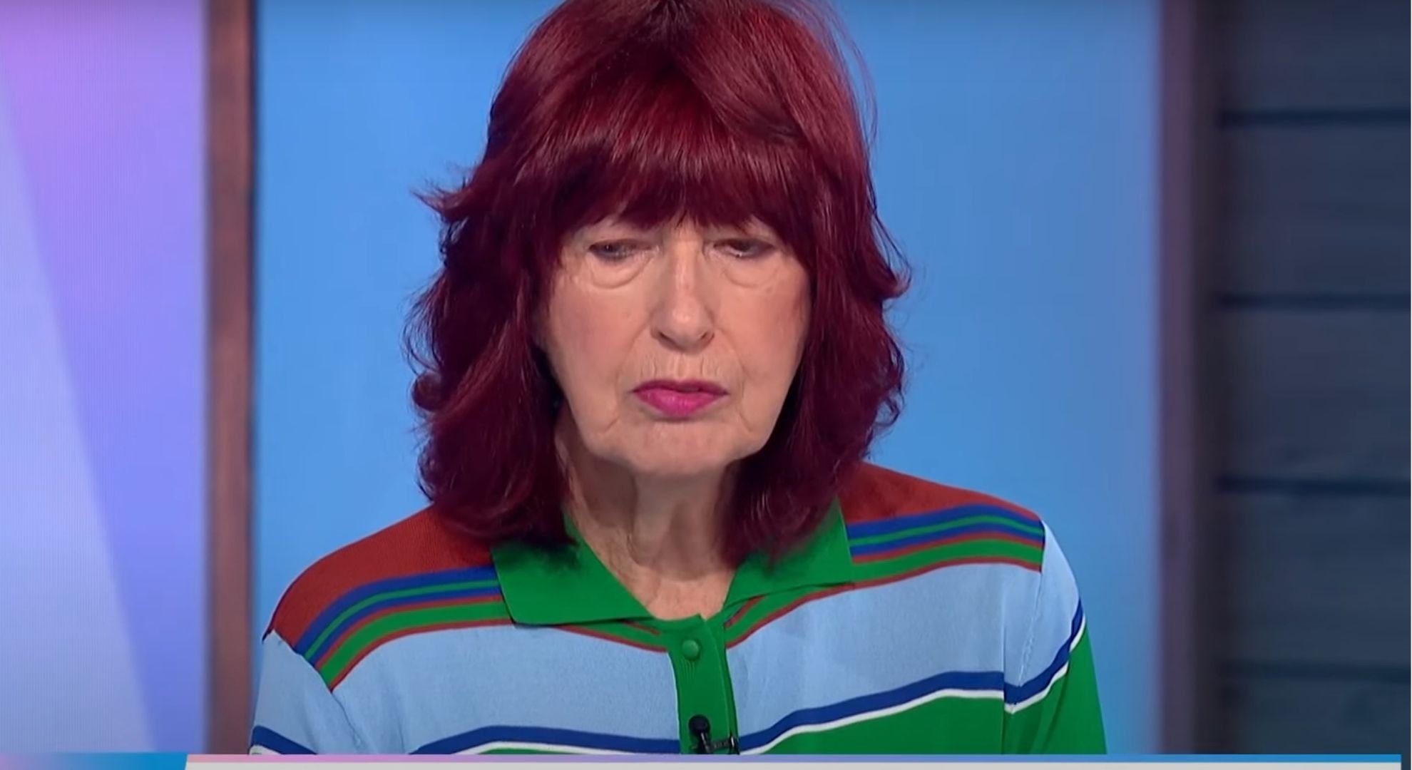 Janet Street Porter looking down