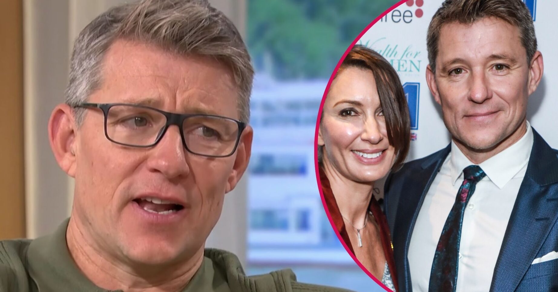 Ben looking serious with wife Annie