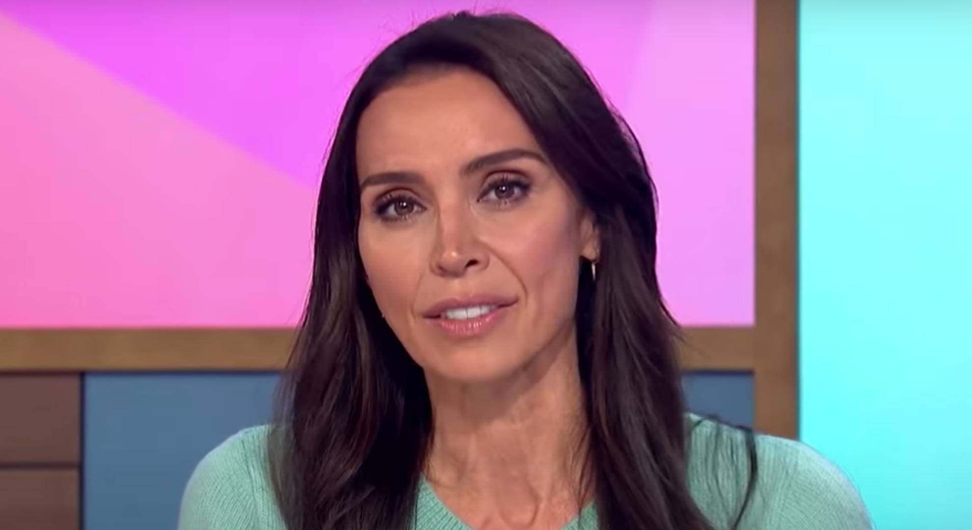 Christine Lampard speaks to camera