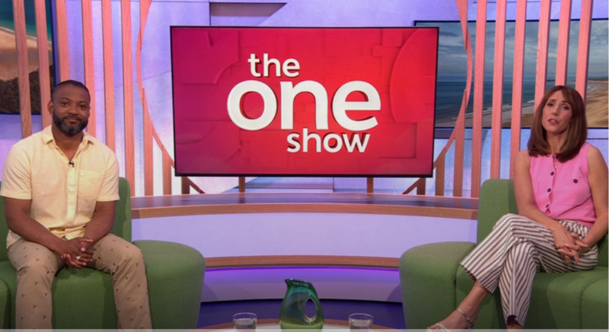 JB Gill and Alex Jones presenting The One Show