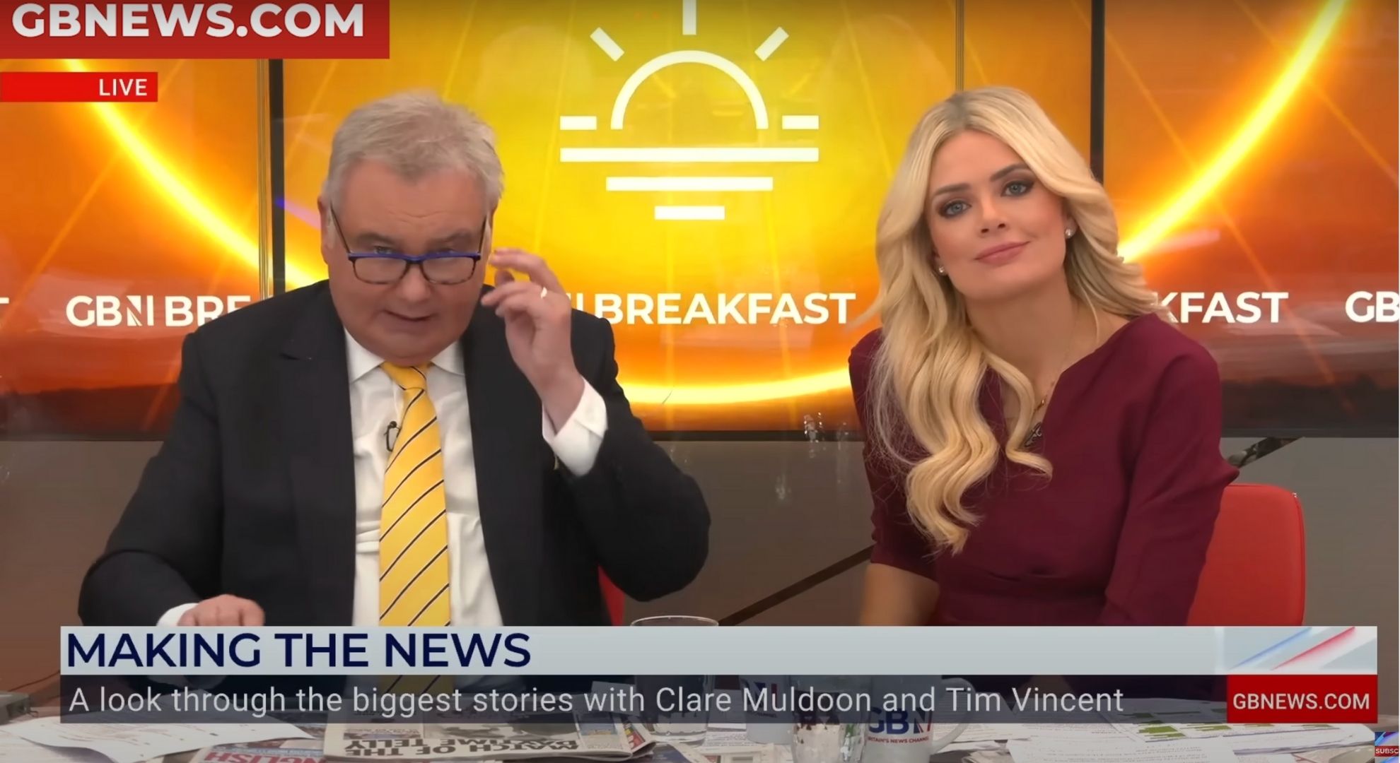 Eamonn Holmes and Ellie Costello on GB News