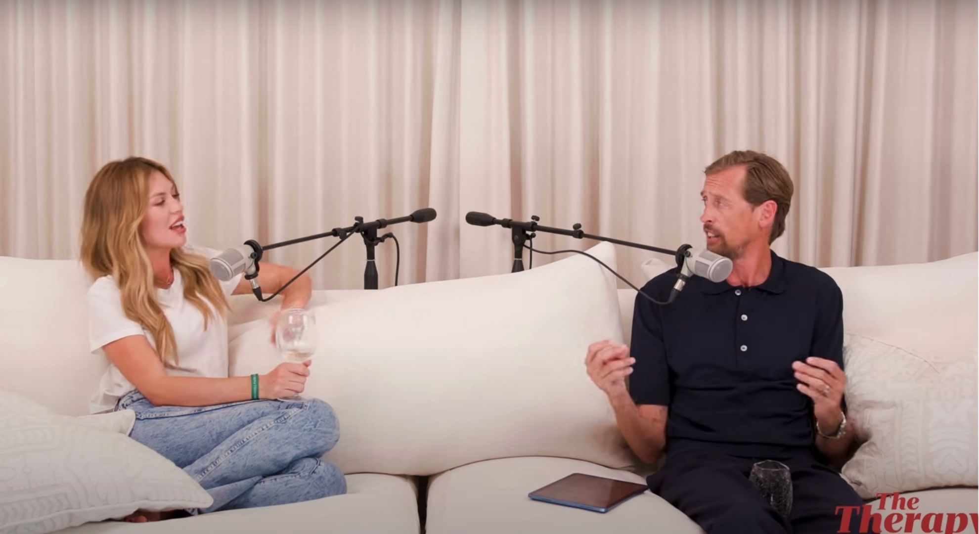 Abbey Clancy and Peter Crouch on their podcast 