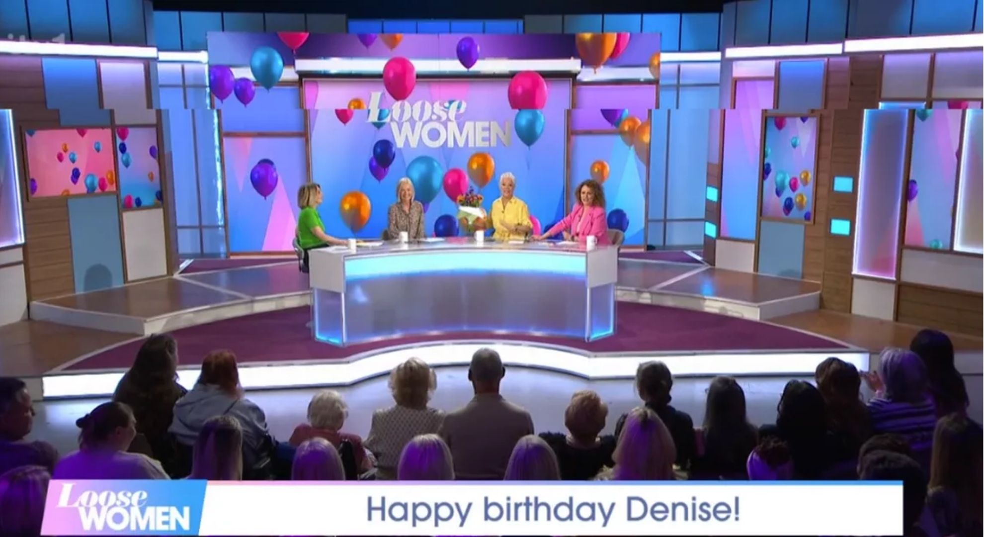 Denise Welch celebrating 67th birthday on Loose Women