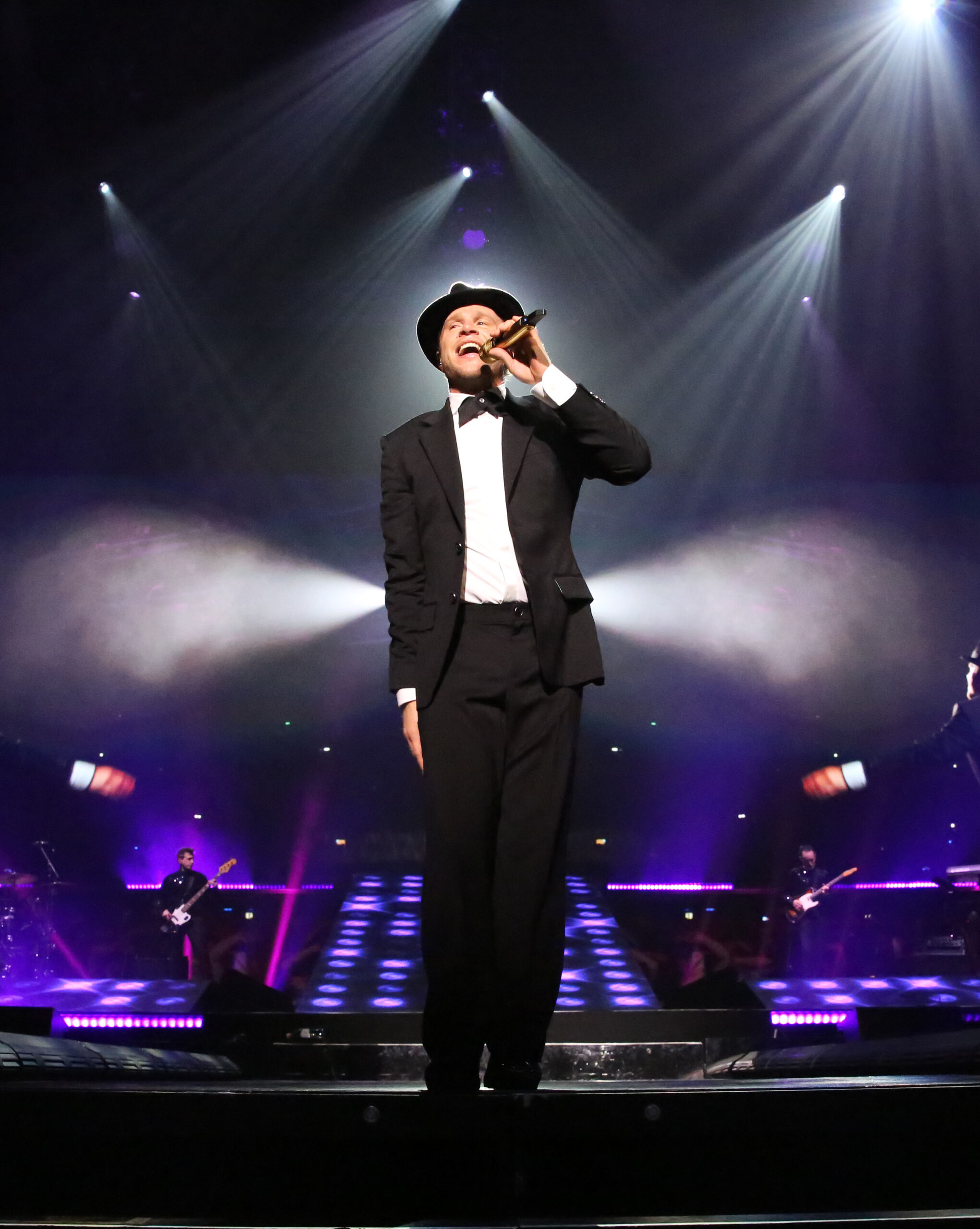 Olly Murs performing on stage