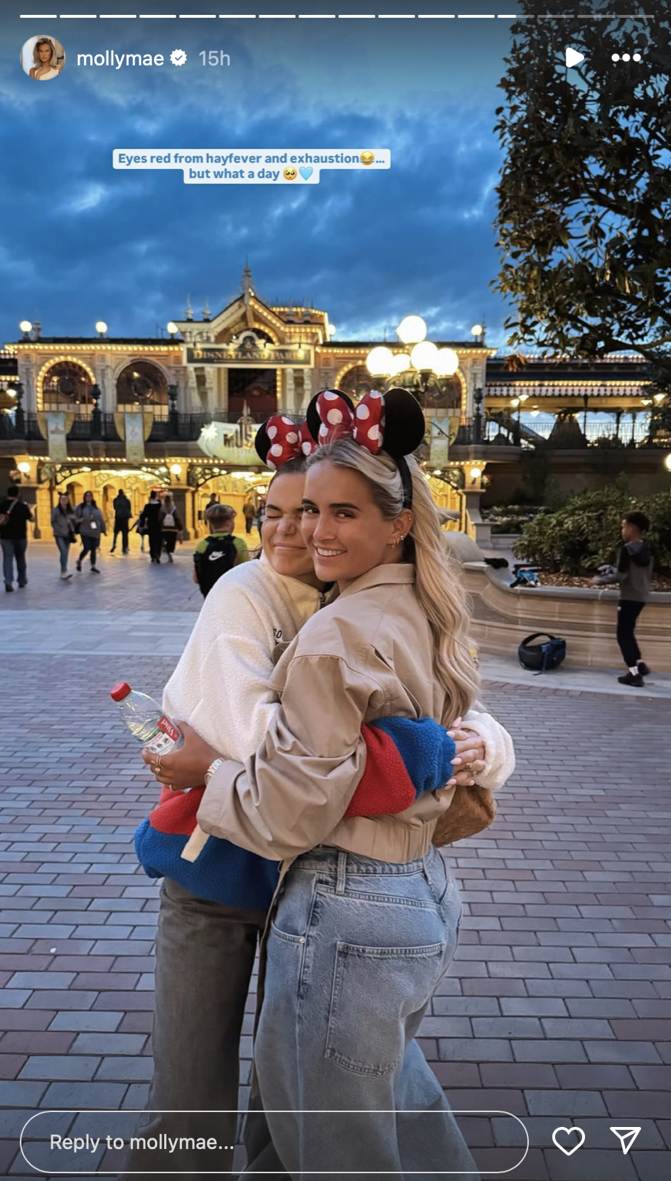 Molly-Mae in photo at Disneyland Paris