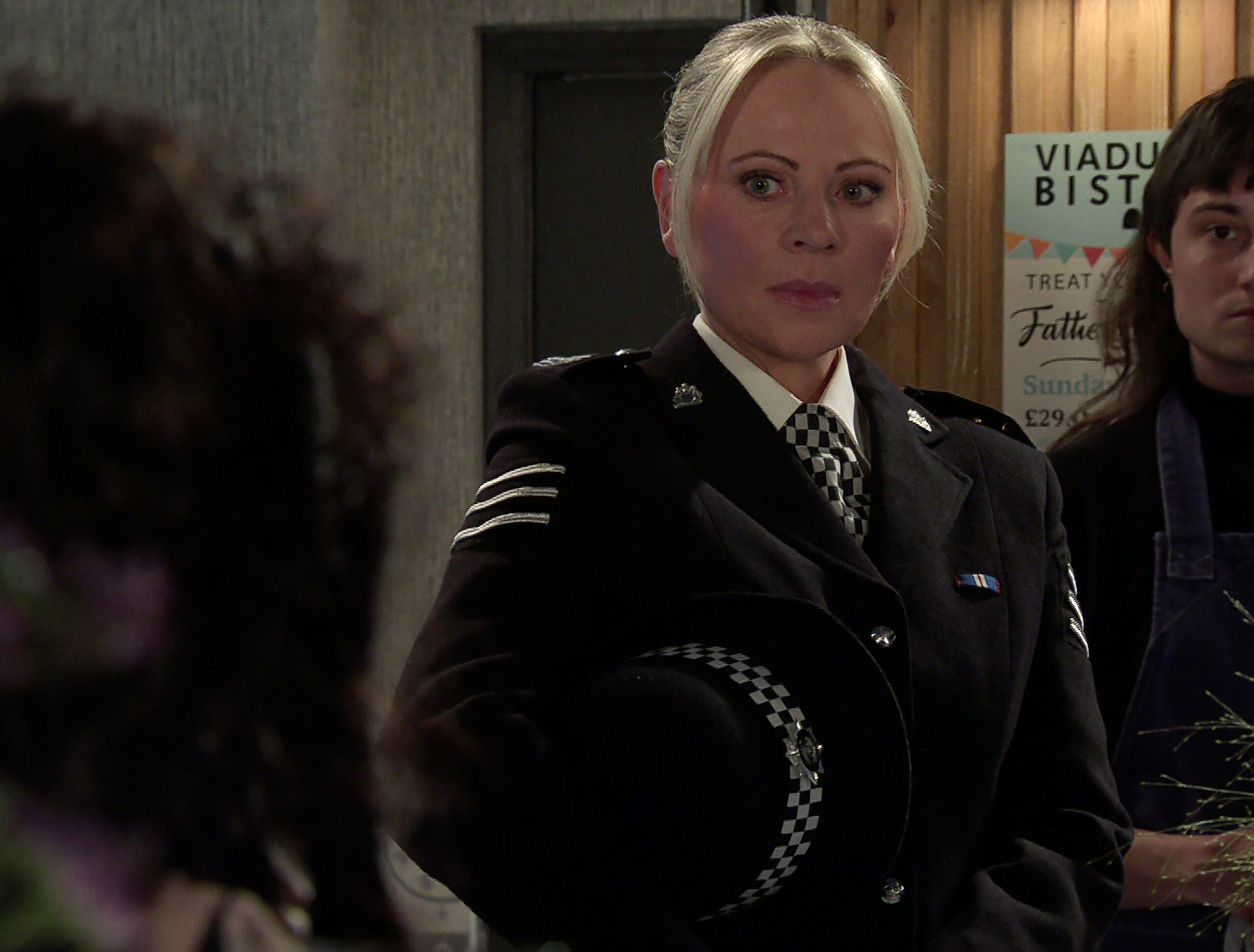 Coronation Street's Lisa serious at Craig's memorial