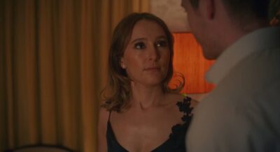 Rose Ayling-Ellis looks at him in character