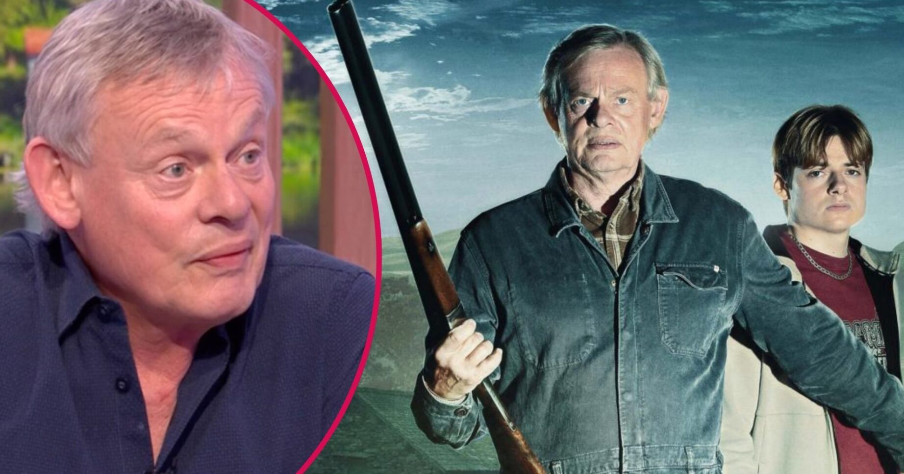 Martin Clunes looks unsure