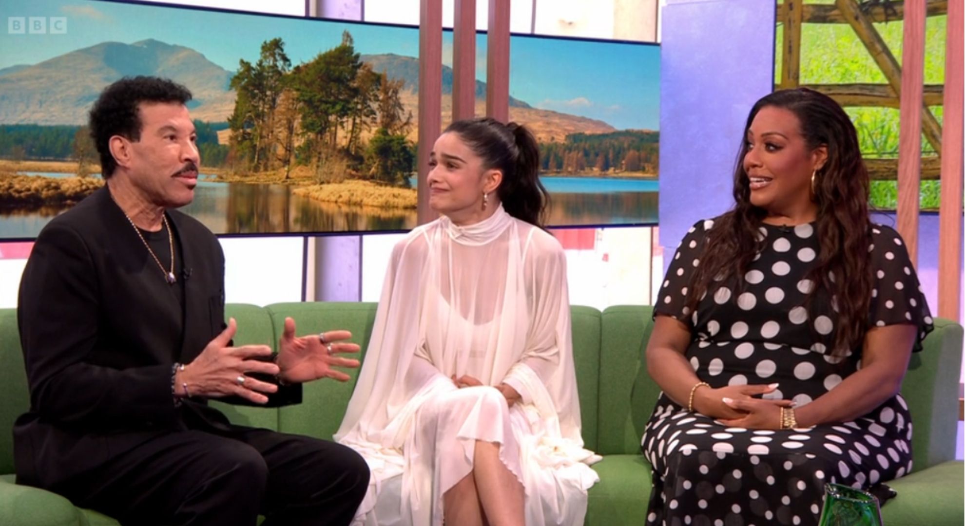 Lionel Richie, Rachel Zegler and Alison Hammond on The One Show
