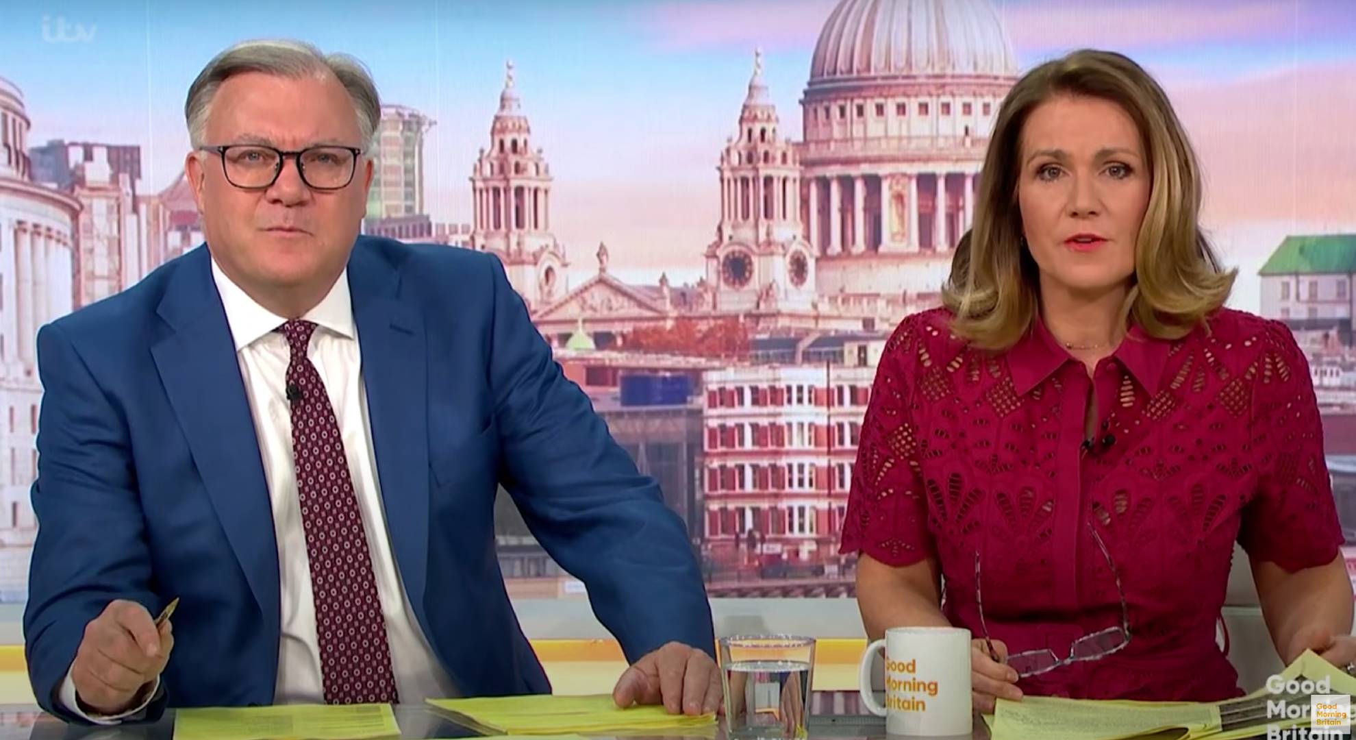 Susanna Reid hosting Good Morning Britain with Ed Balls