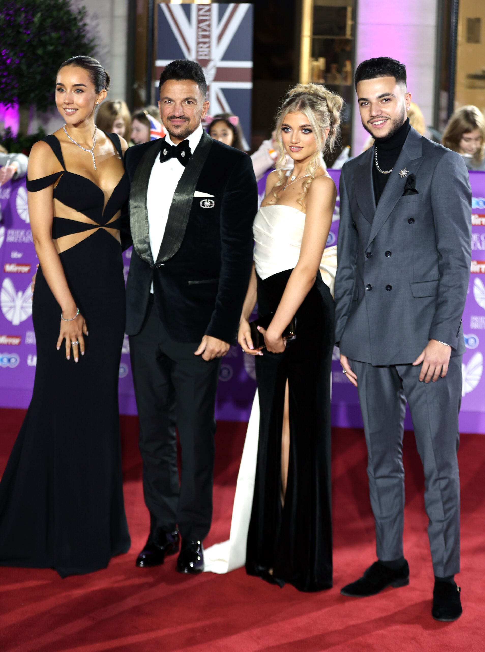 Princess Andre, Peter Andre, Junior Andre and Emily Andre on the red carpet