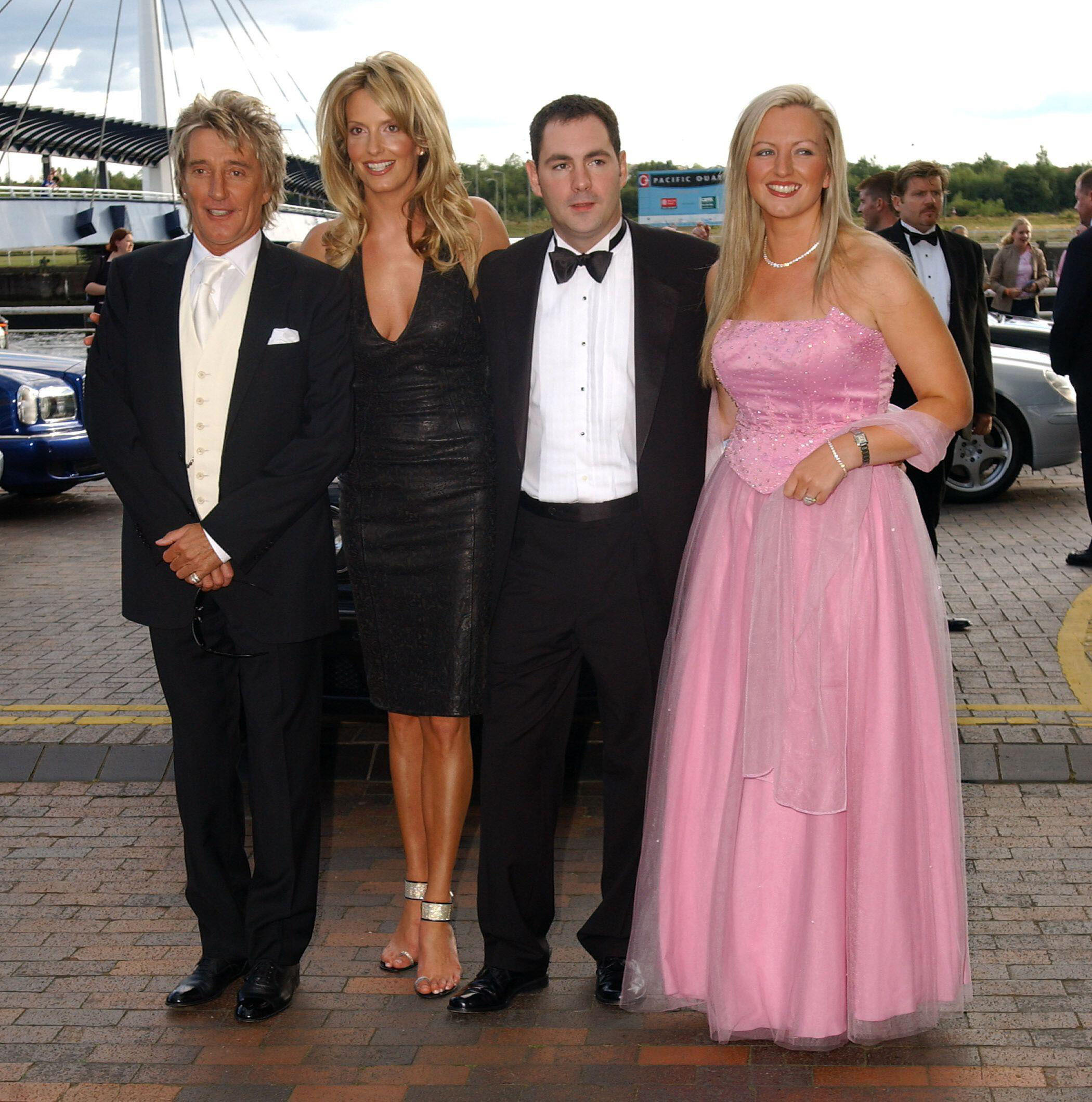Rod Stewart and Penny Lancaster with Michelle Mone and her husband