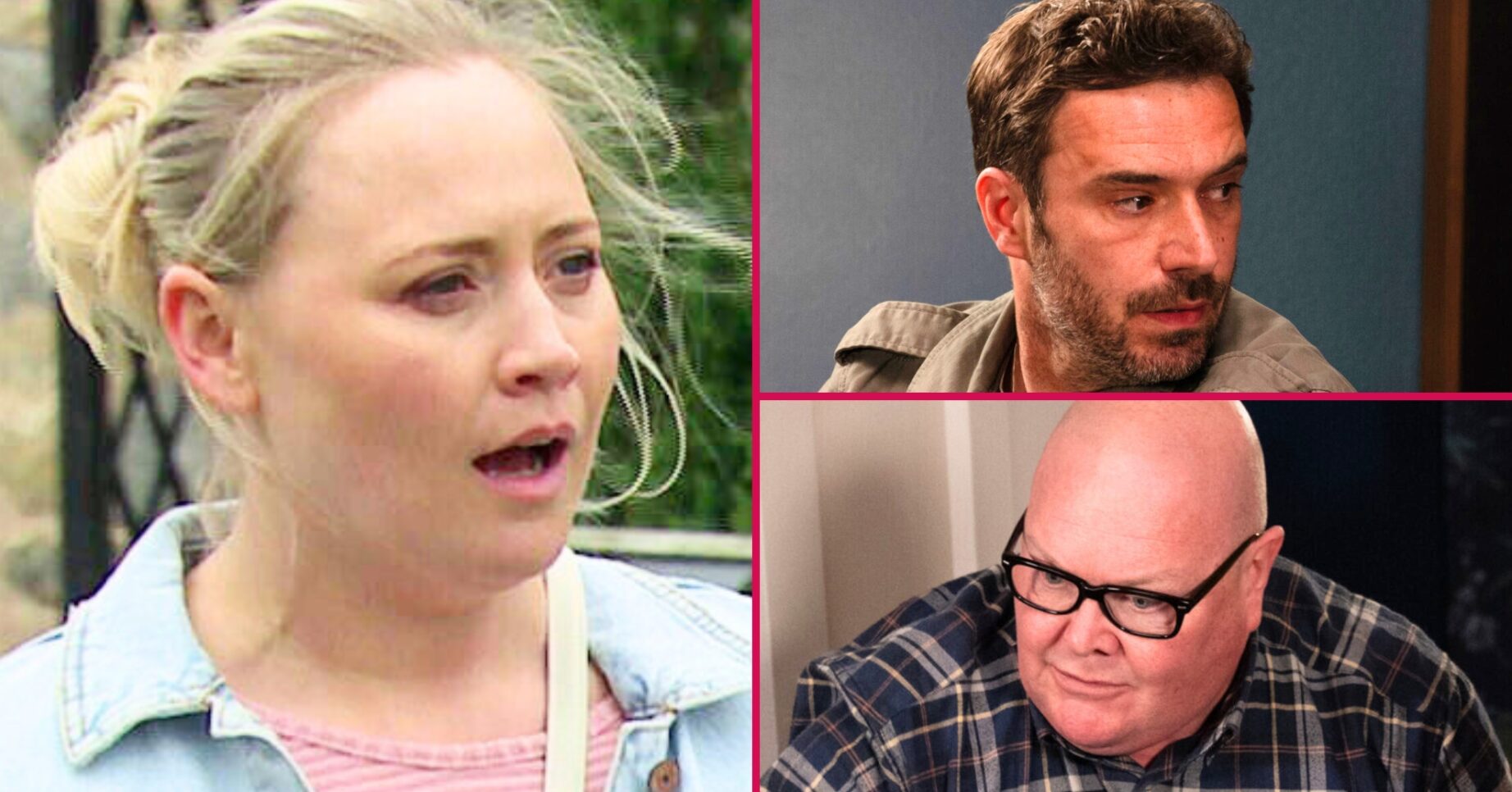 Emmerdale's Tracy, John, Paddy