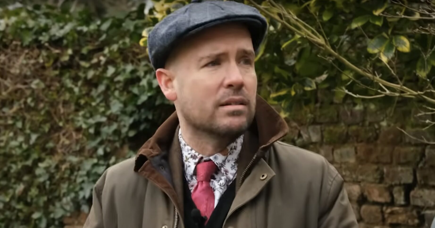 Tom Allen in his family home garden