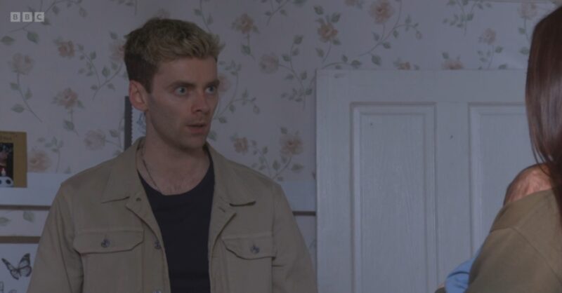 Peter glares maniacally at Lauren on EastEnders