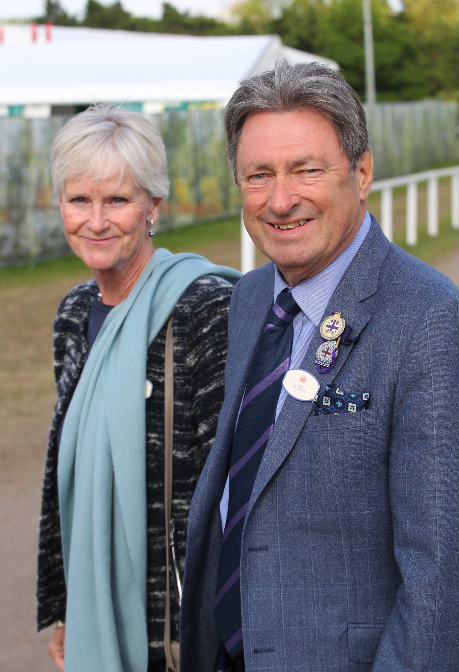 Alan and wife Alison smiling