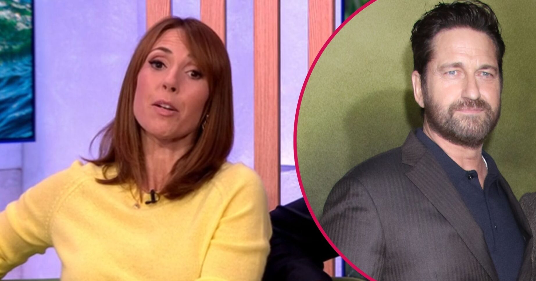 Alex Jones on The One Show / Gerard Butler smiling