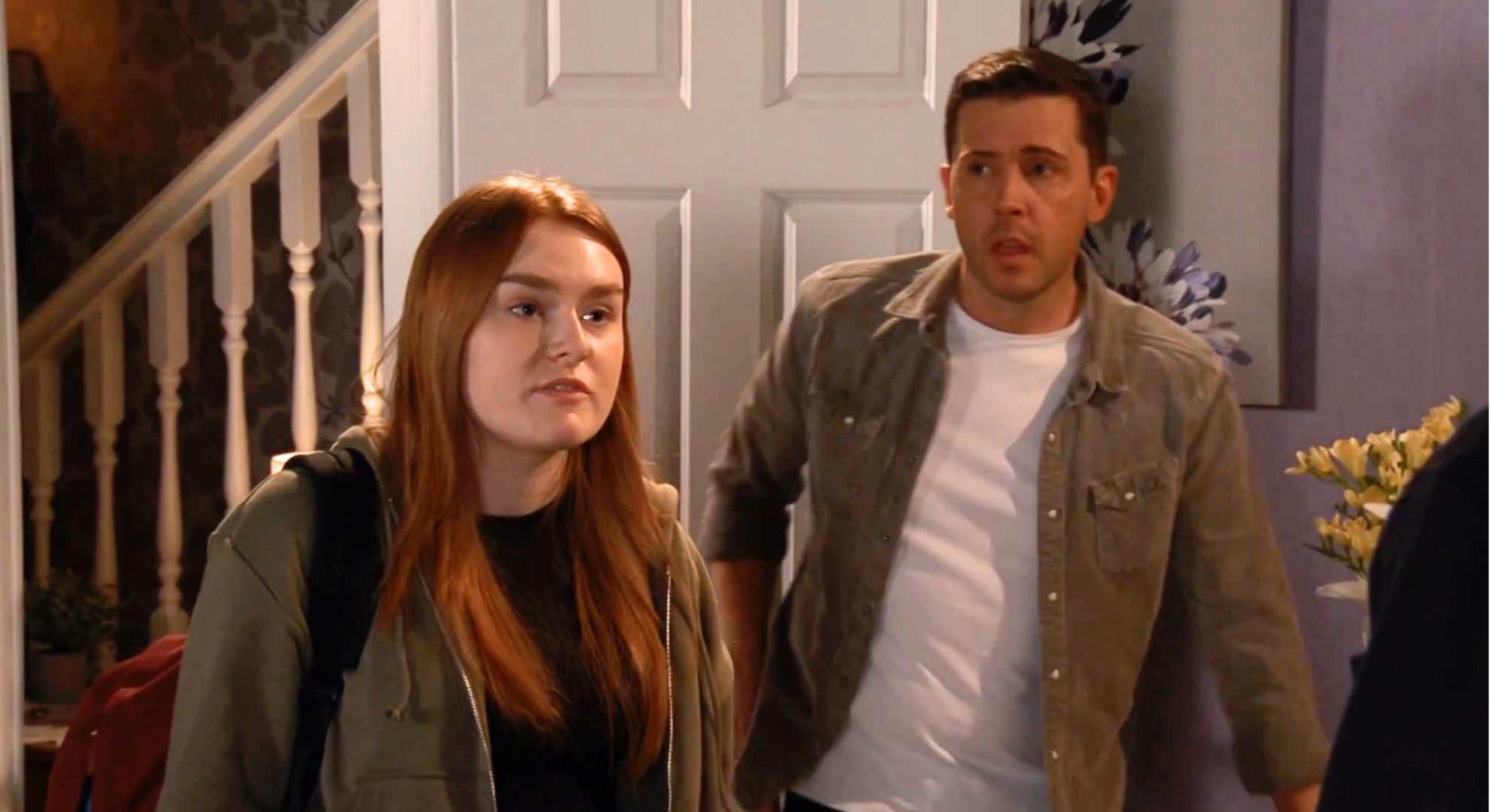 Coronation Street's Millie and Todd serious