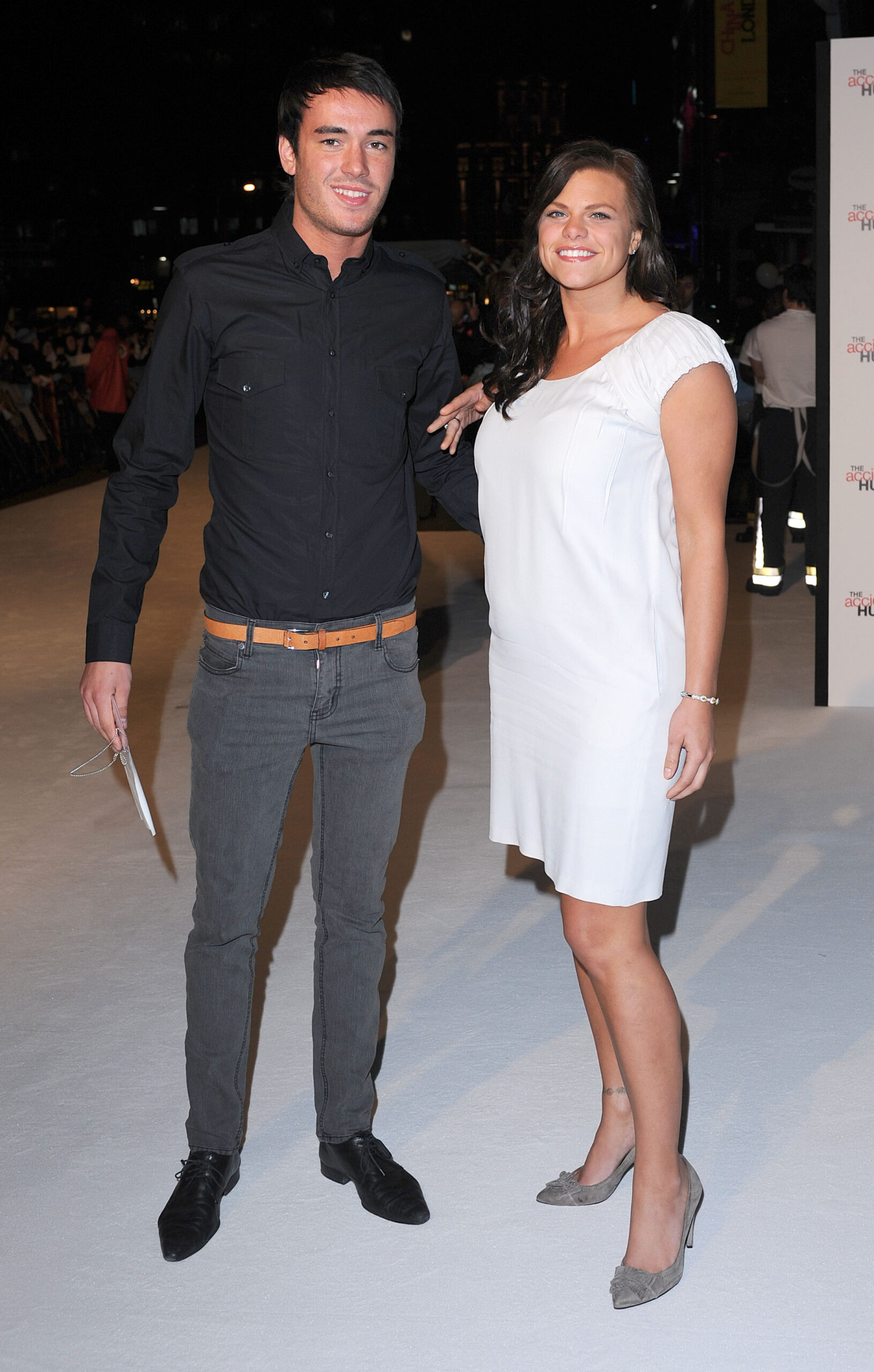 Jade Goody and Jack Tweed smiling