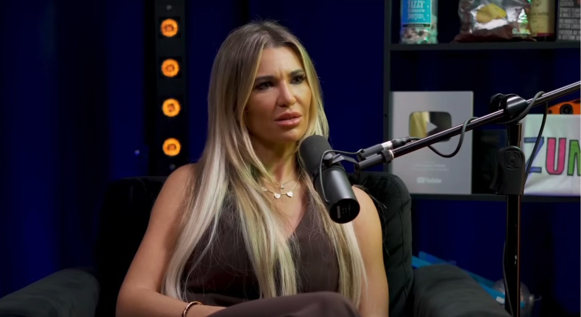 Christine McGuinness speaking on a podcast