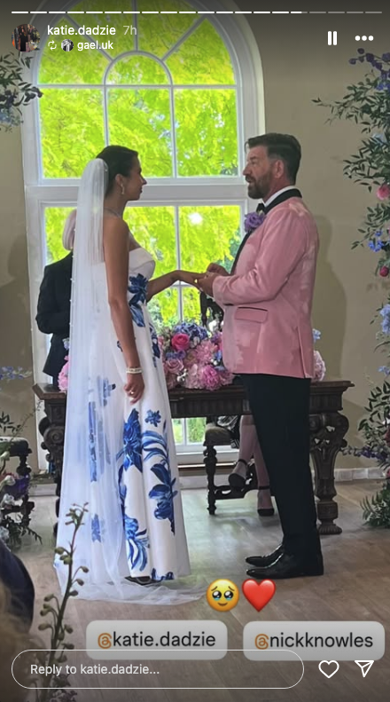 Nick Knowles and Kaie Dadzie on their wedding day