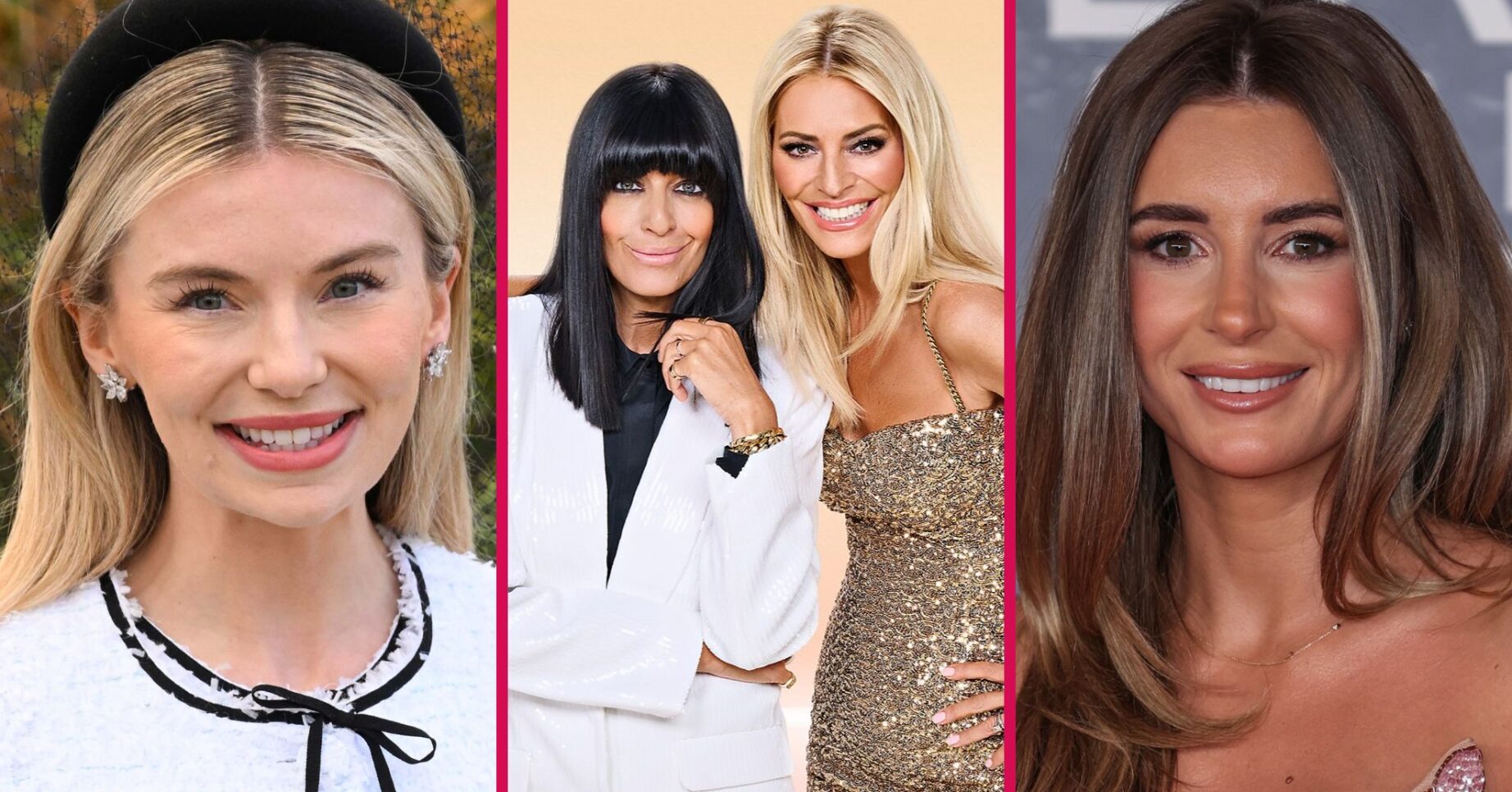 Georgia Toffolo, Tess Daly and Claudia Winkleman, and Dani Dyer siling
