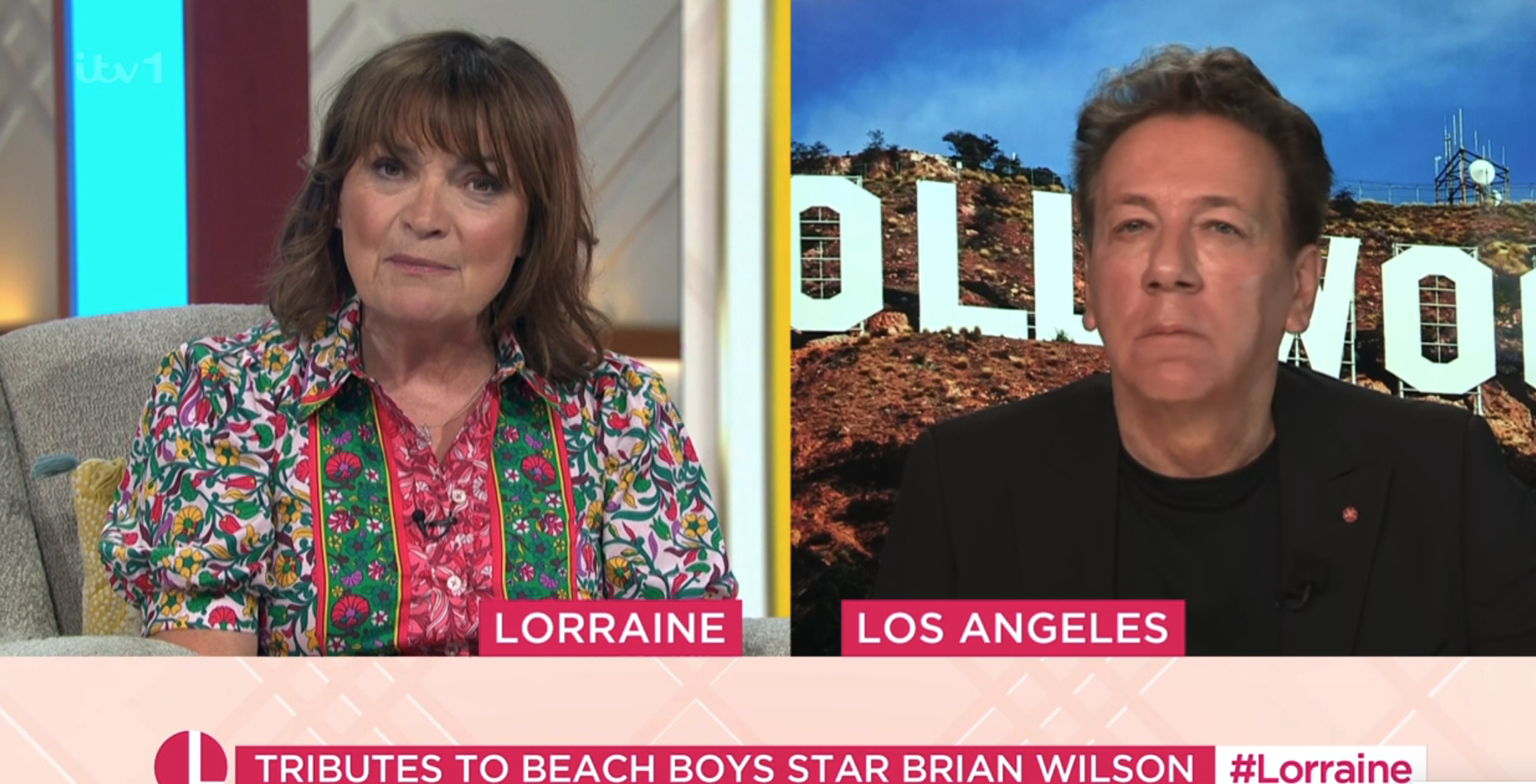 Lorraine Kelly and Ross King speaking on Lorraine