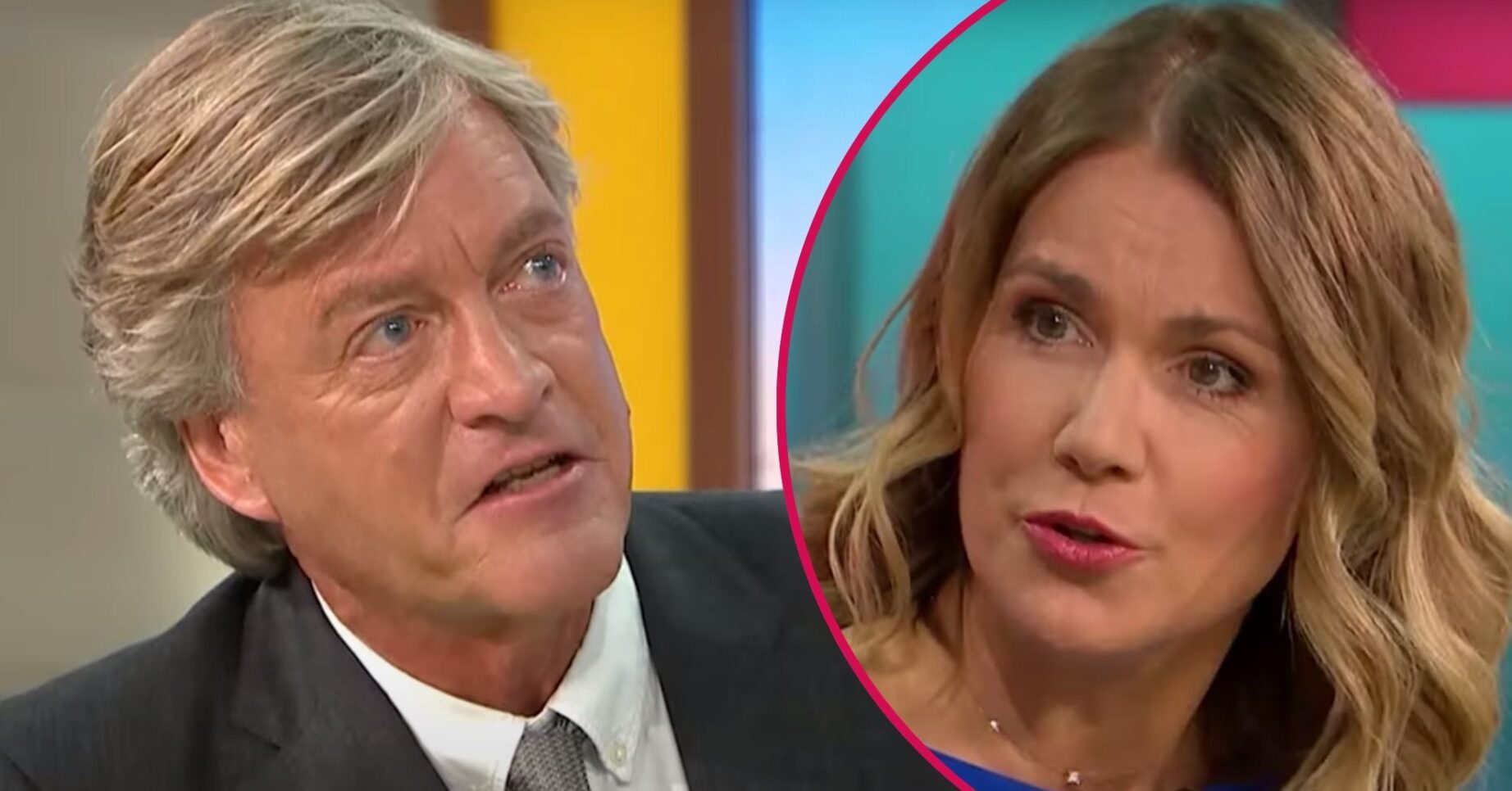 Richard Madeley looks upwards, Susanna Reid speaks