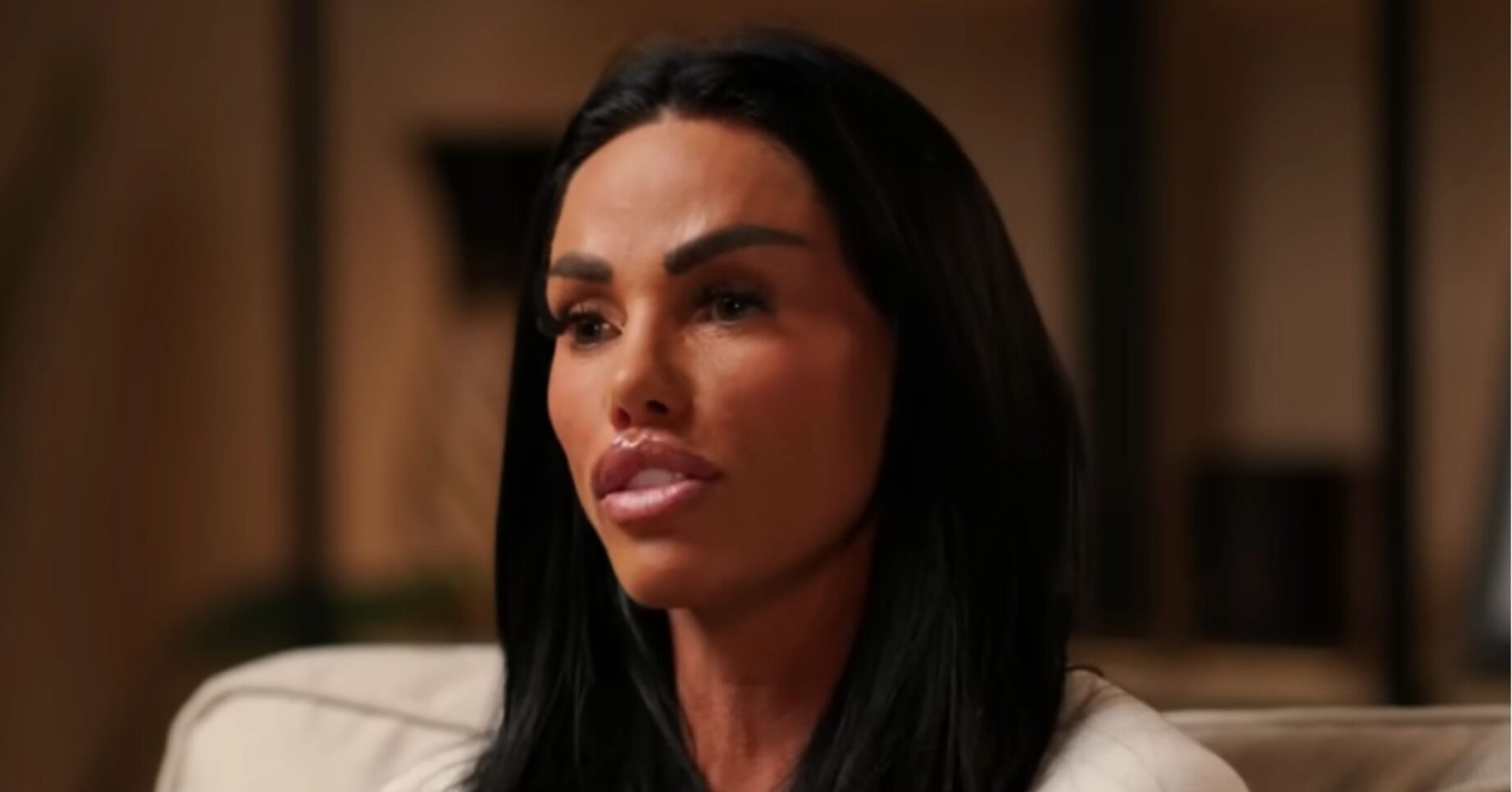 Katie Price looking serious