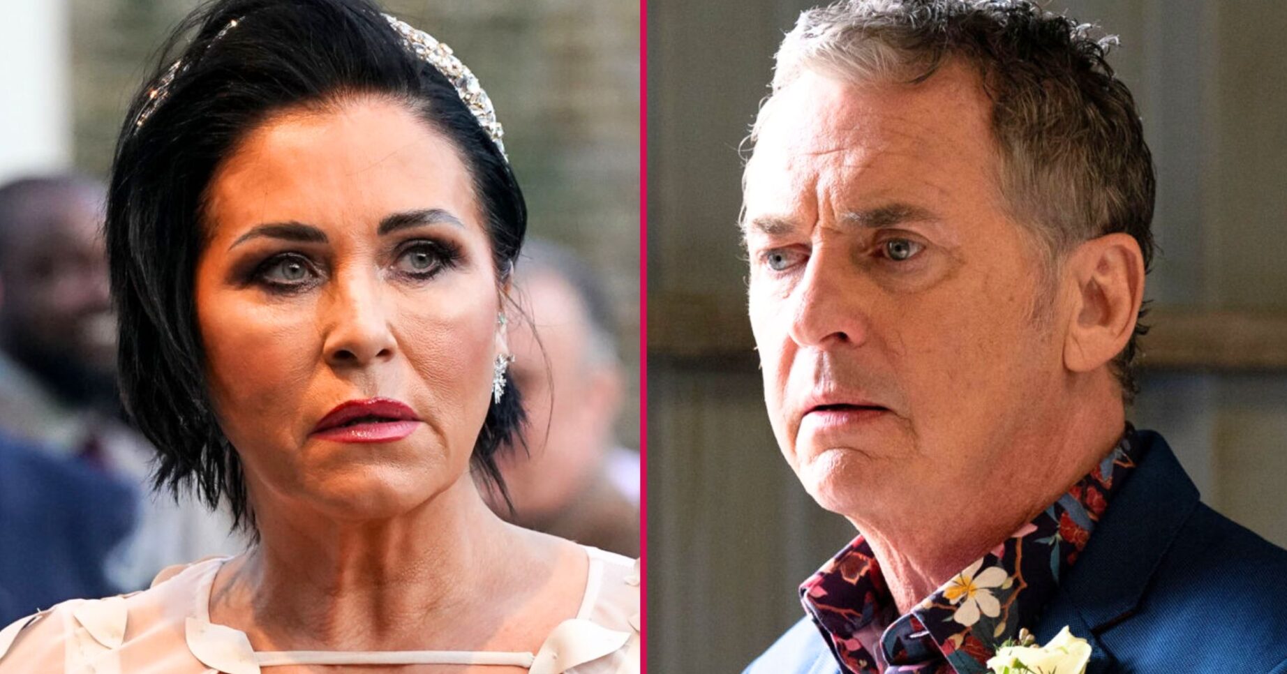 Kat and Alfie on EastEnders, both looking upset (Credit: BBC/Composite: ED!)