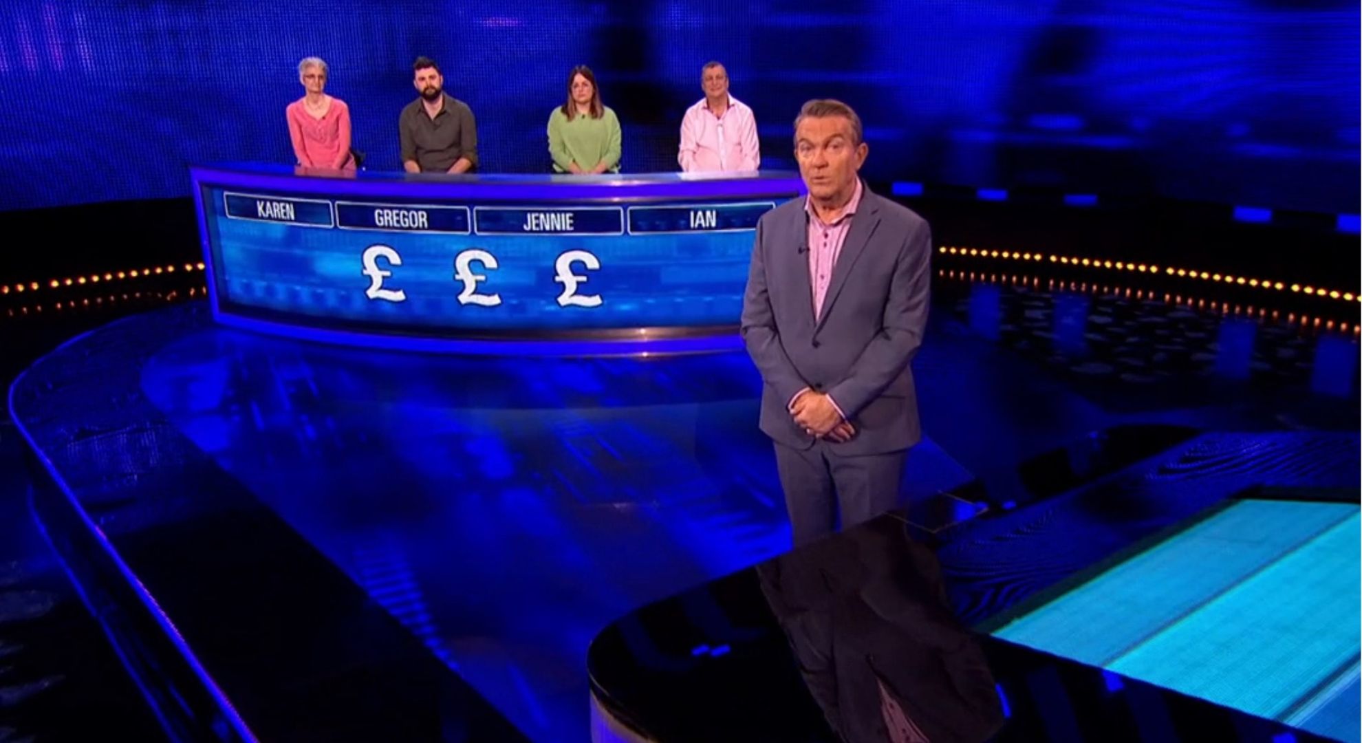 Bradley and the team on The Chase