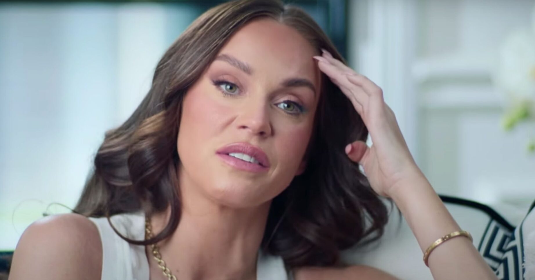 Vicky Pattison puts her hand to her head