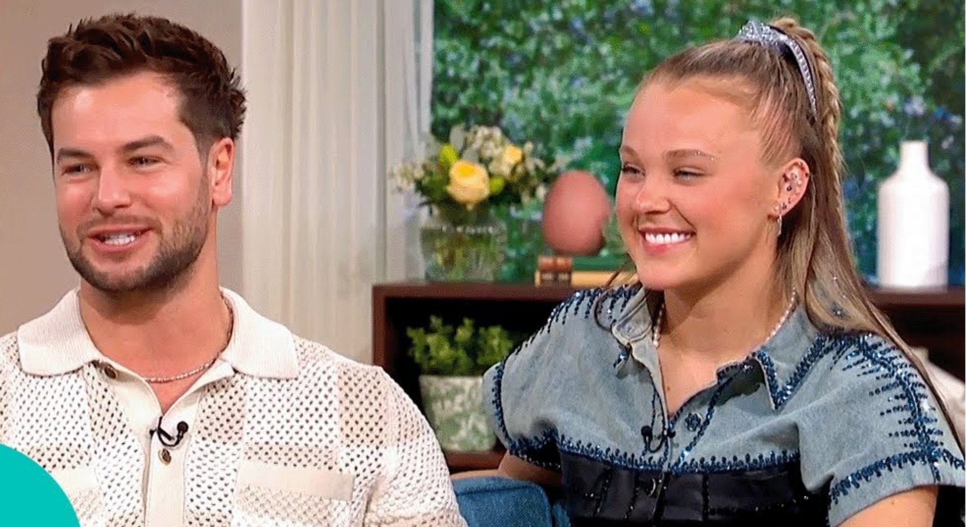 Chris Hughes and JoJo Siwa smiling