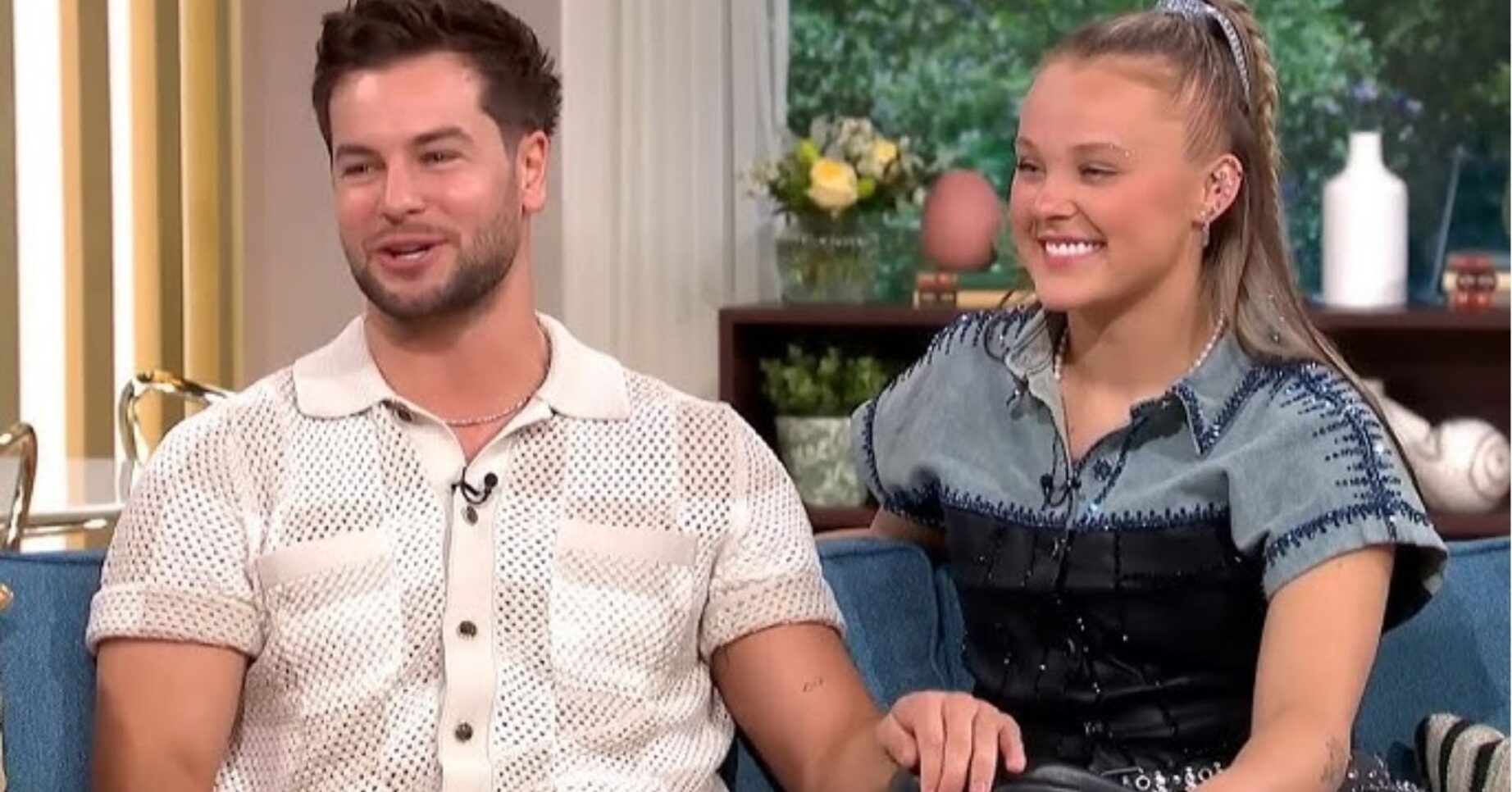 Chris Hughes and JoJo Siwa smiling