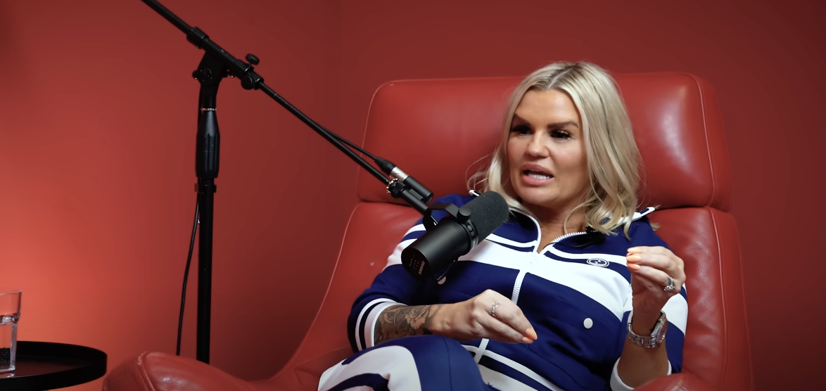 Kerry Katona talking on podcast