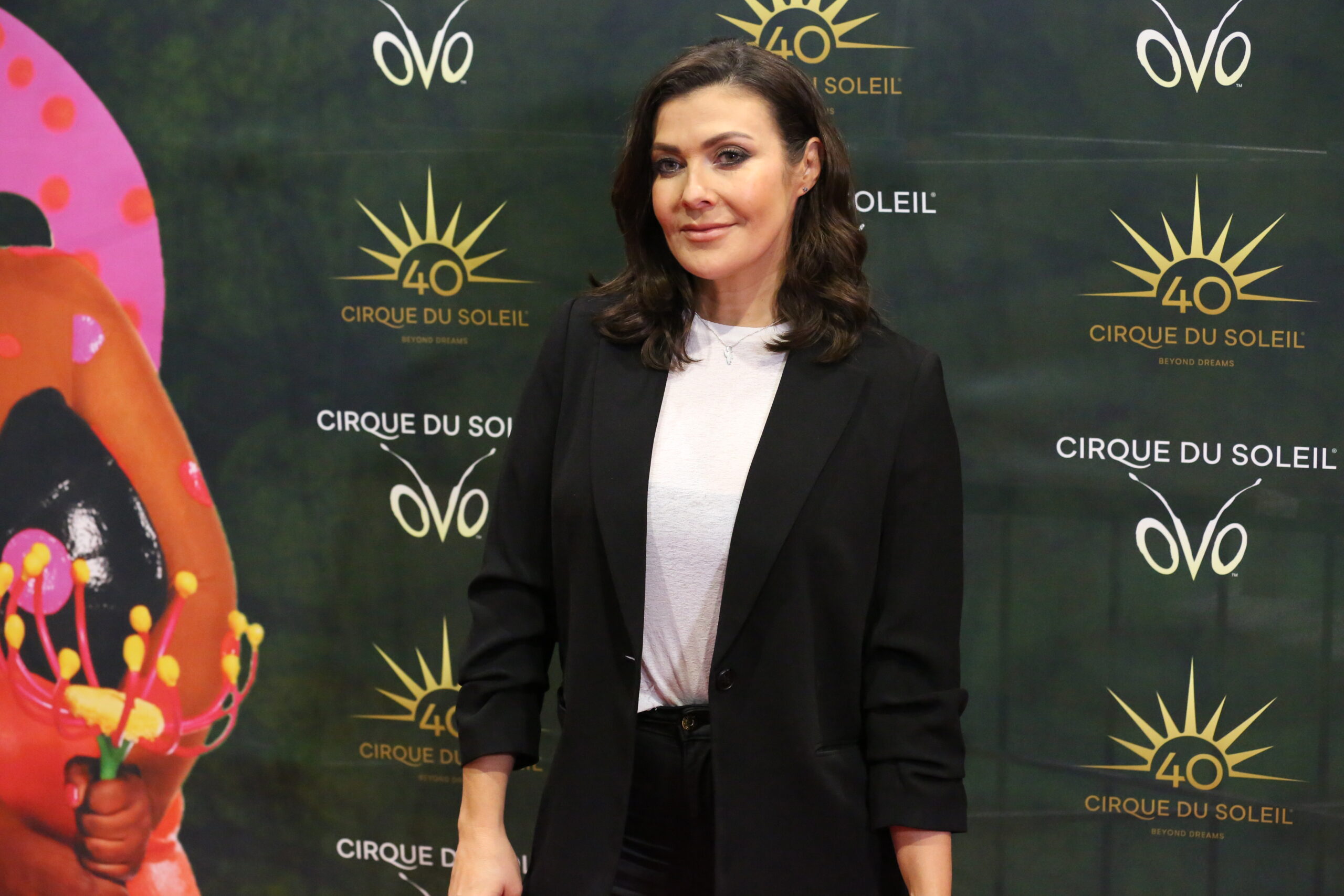 Kym Marsh smiling at event 