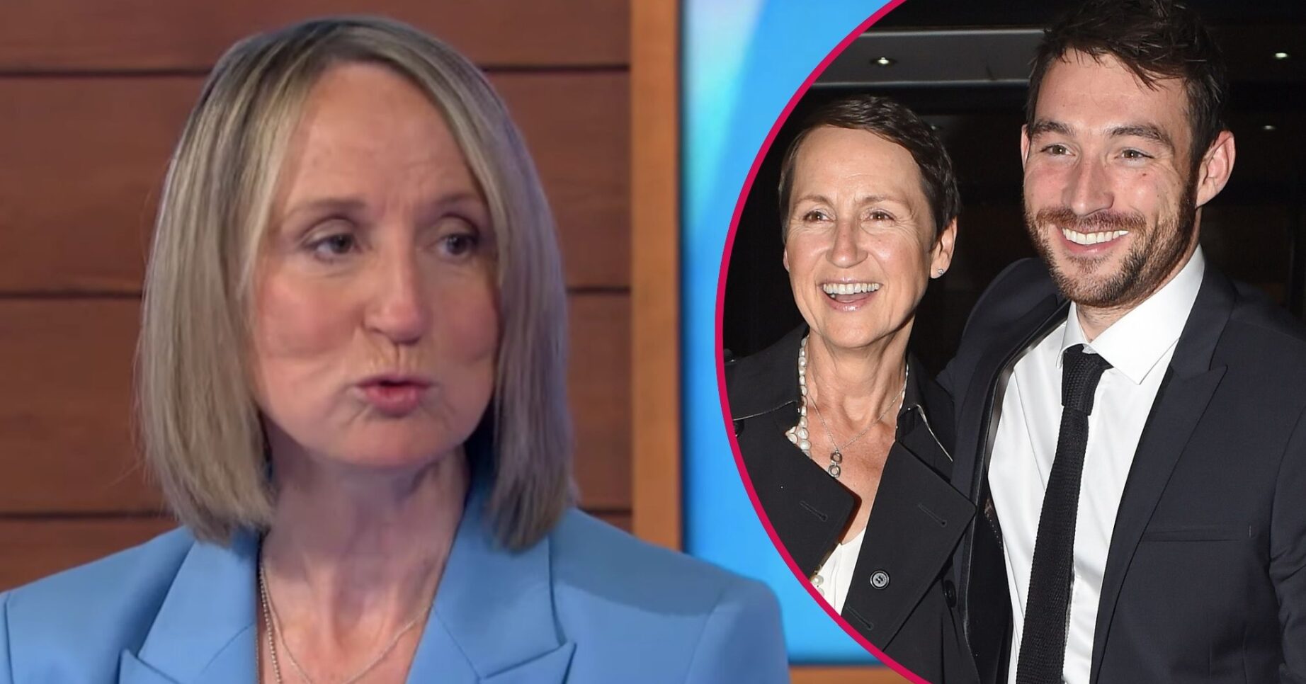 Carol and her husband posing