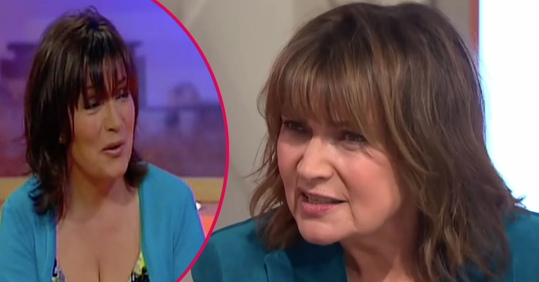 Lorraine on GMTV and Lorraine looking serious