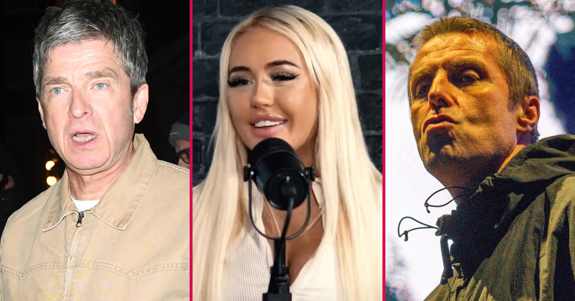 Noel and Liam Gallagher and an OnlyFans model