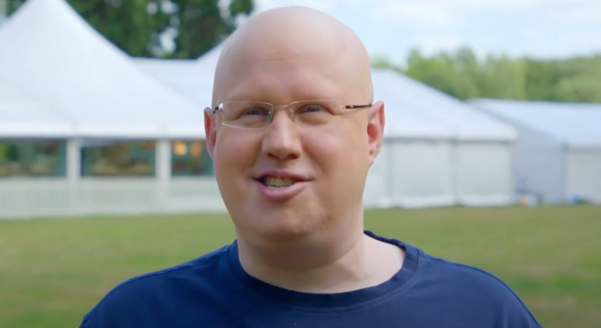 Matt Lucas speaking to camera