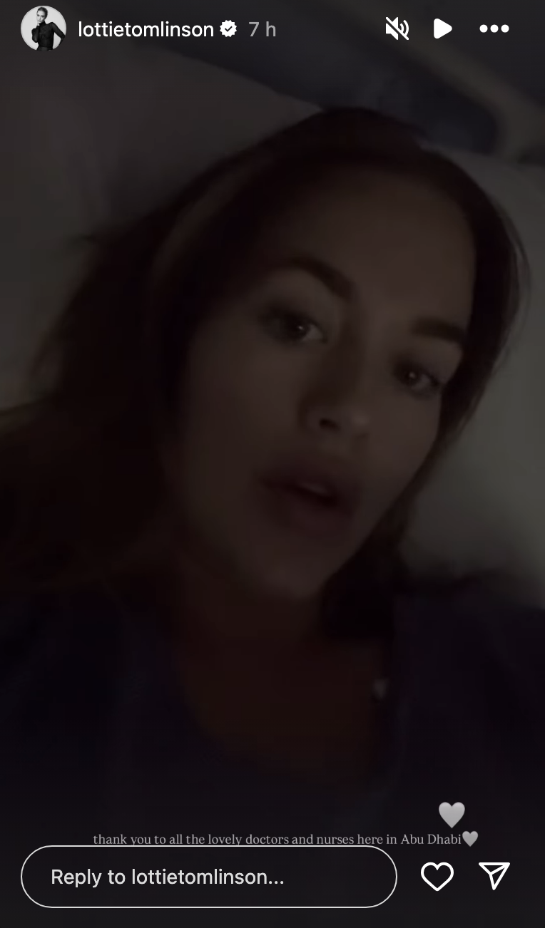 Lottie Tomlinson in an Instagram 