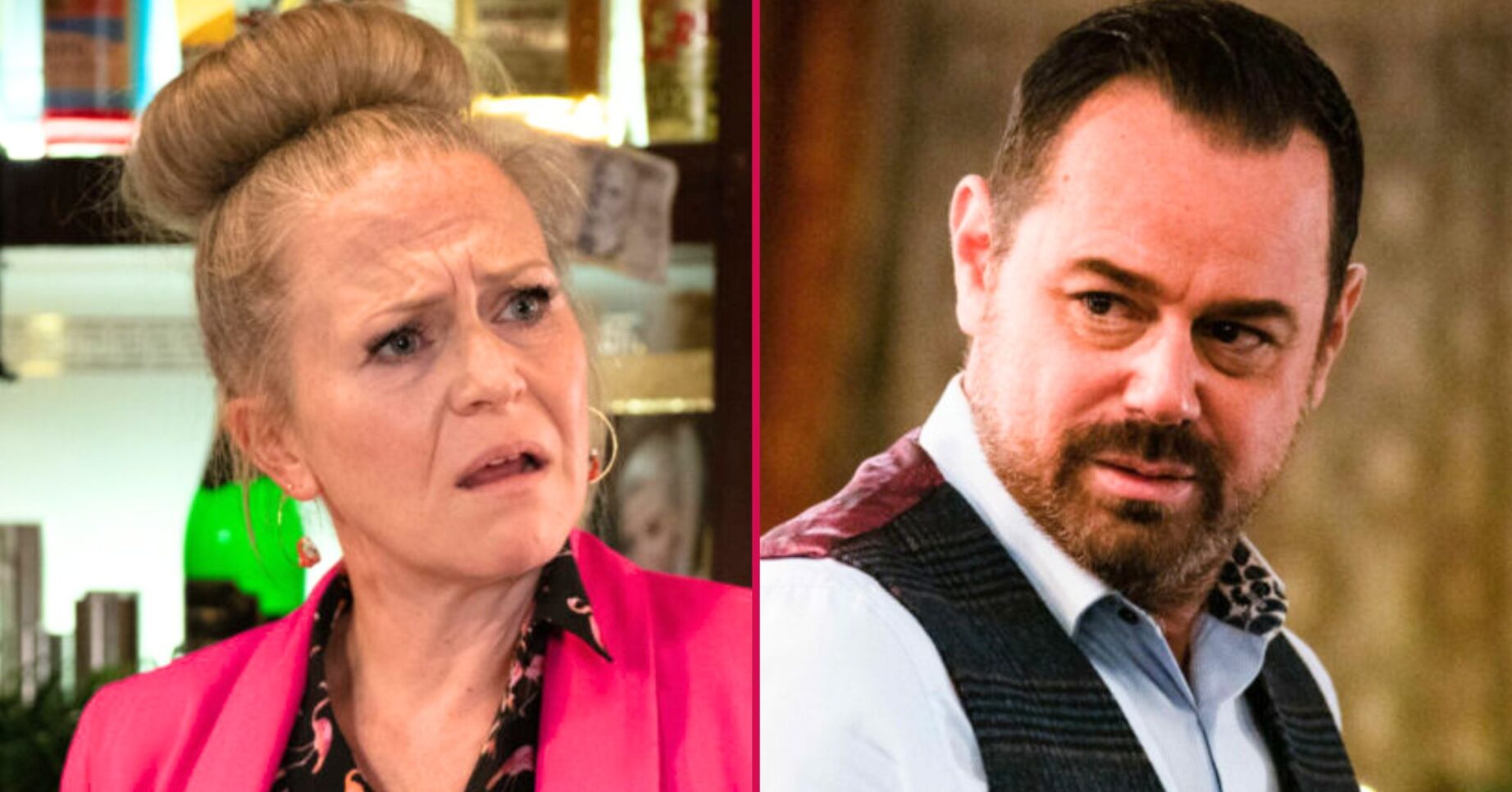 Composite image of Mick and Linda on EastEnders; both looking confused (Credit: BBC/Composite: ED!)