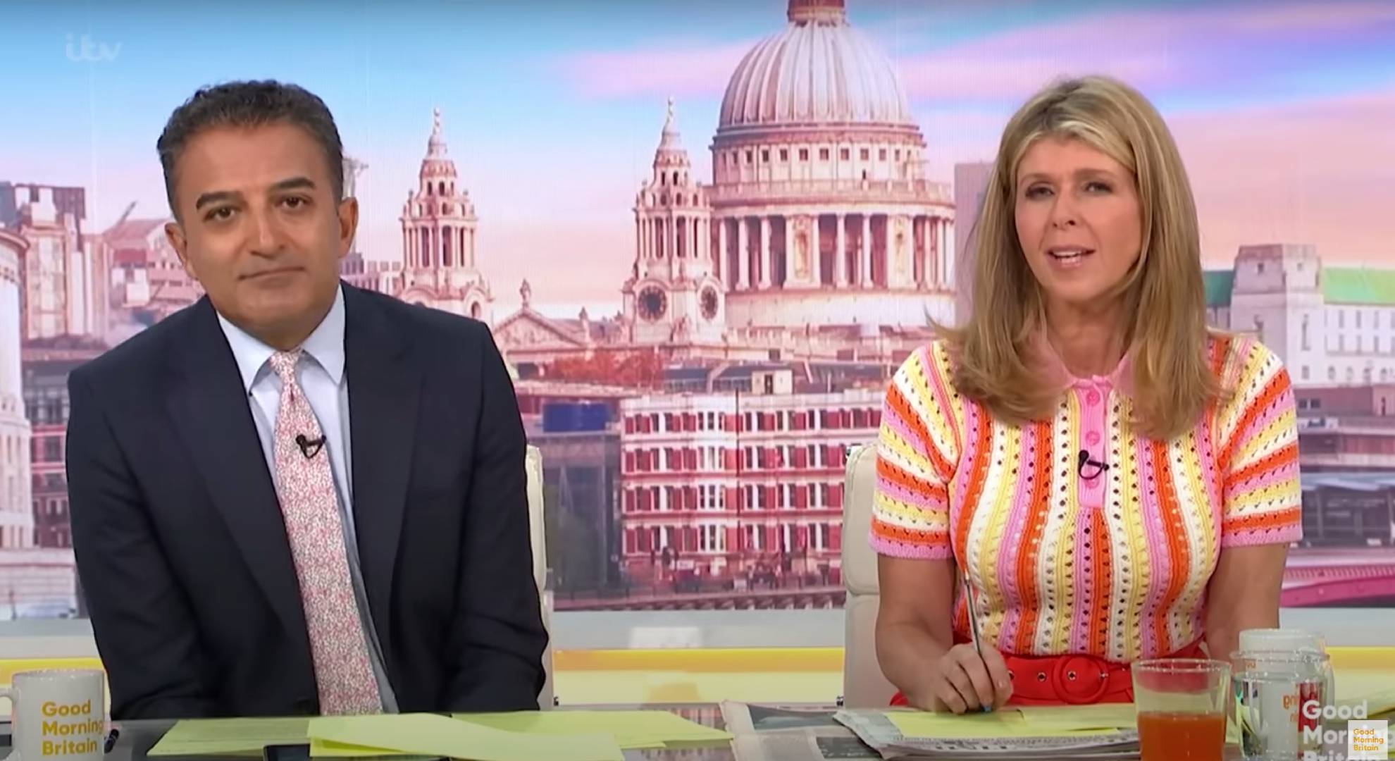 Kate Garraway speaking next to Adil Ray