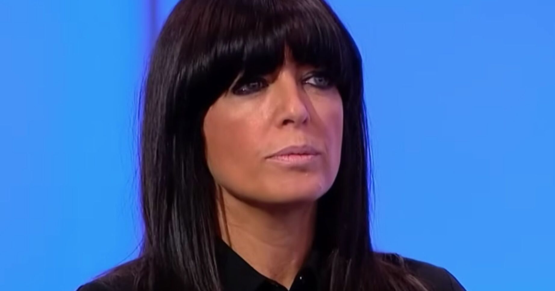 Claudia Winkleman looking serious
