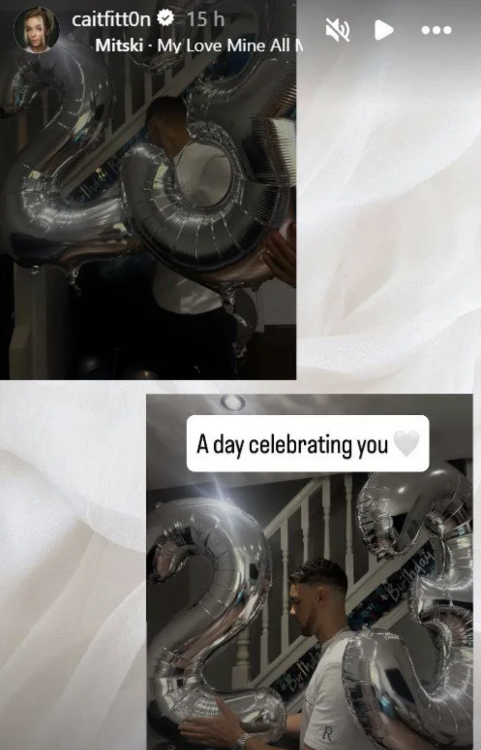 Cait Fitton's Instagram story