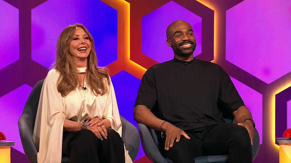 Carol Vorderman and Ore Oduba on Celebrity Puzzling