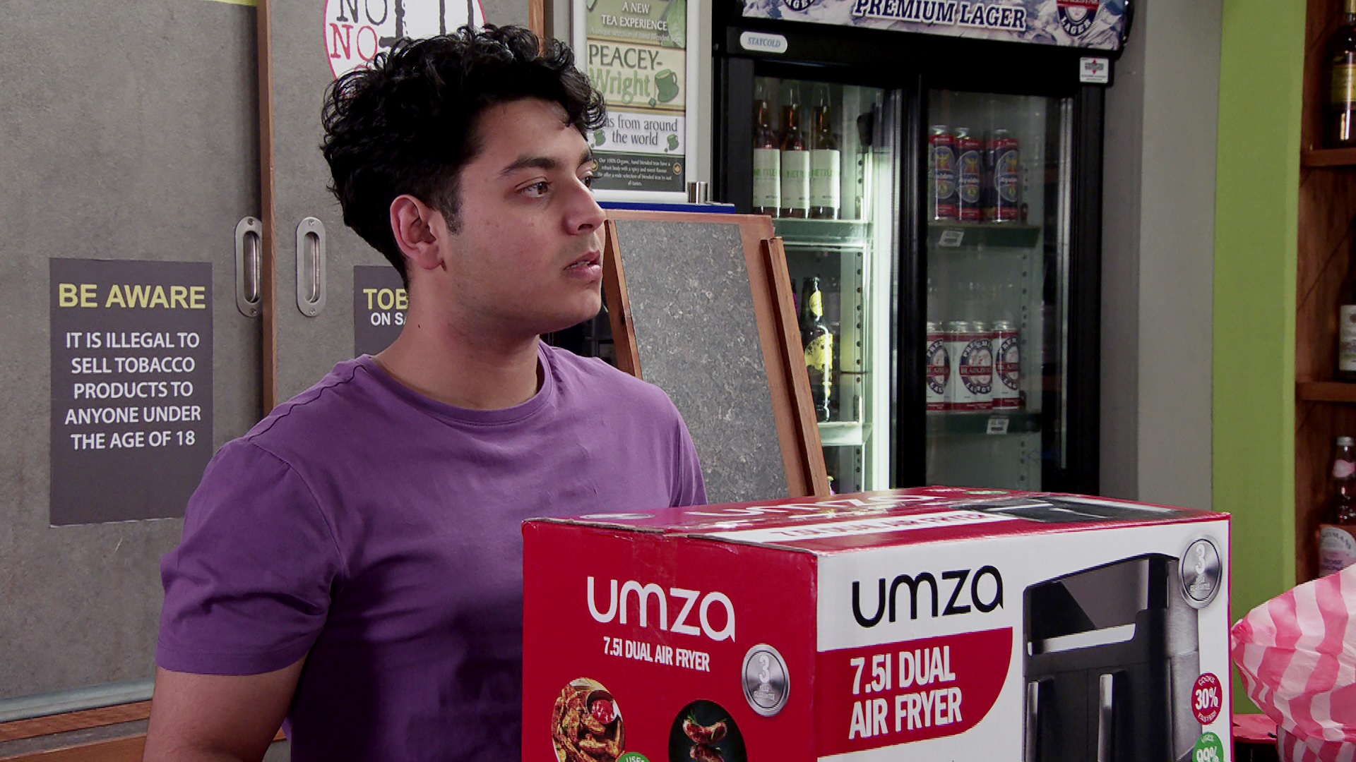 Aadi is starting a romance with Lauren, but it can't last if he's leaving (Credit: ITV)