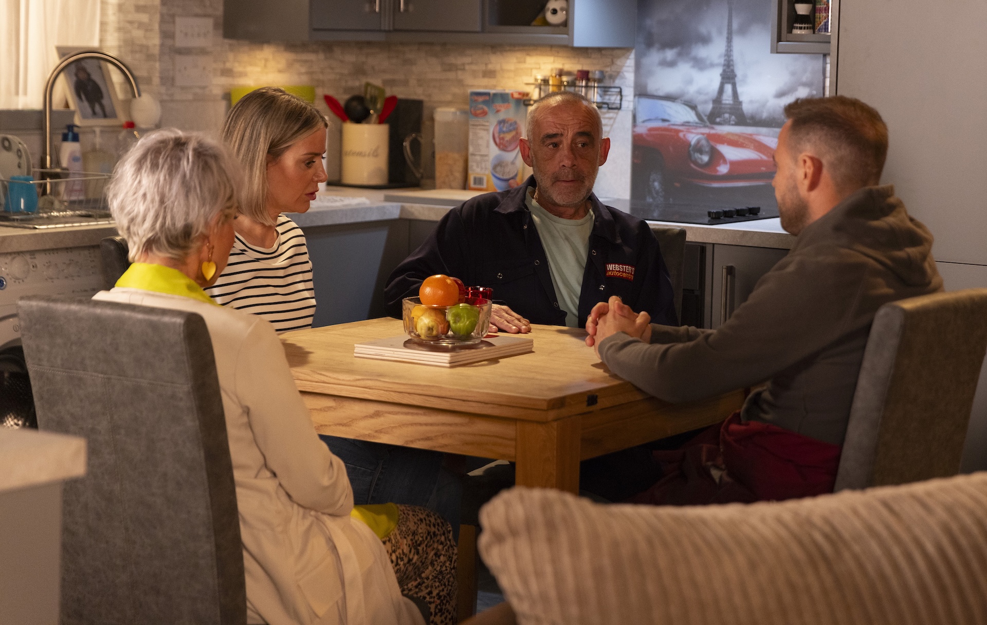 Debbie, Abi, Kevin and Tyrone talking