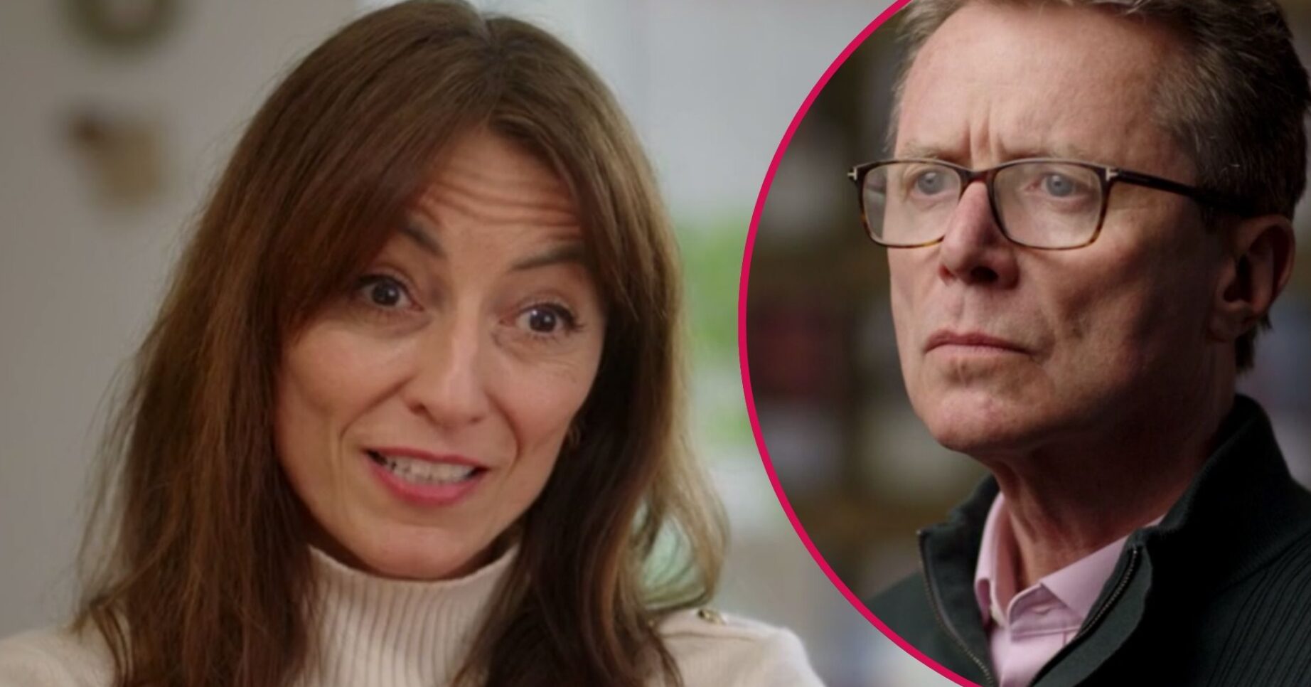 Davina McCall looks earnest, Nicky Campbell peers