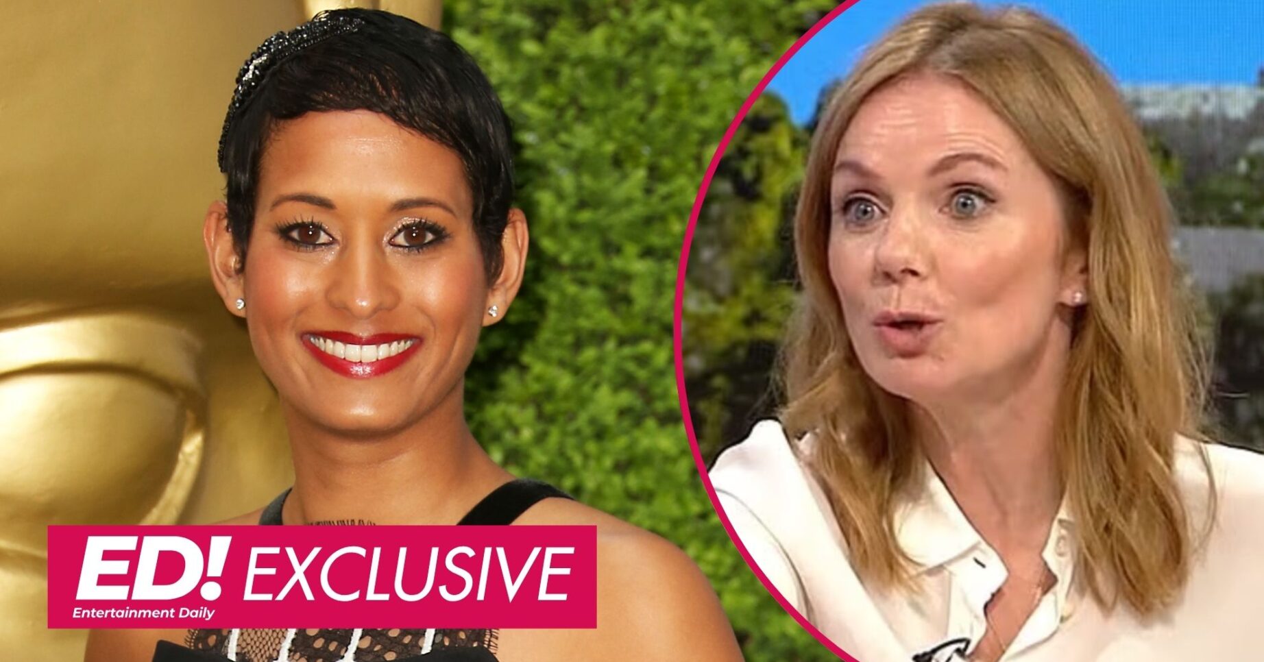 Naga Munchetty smiles, Geri Horner